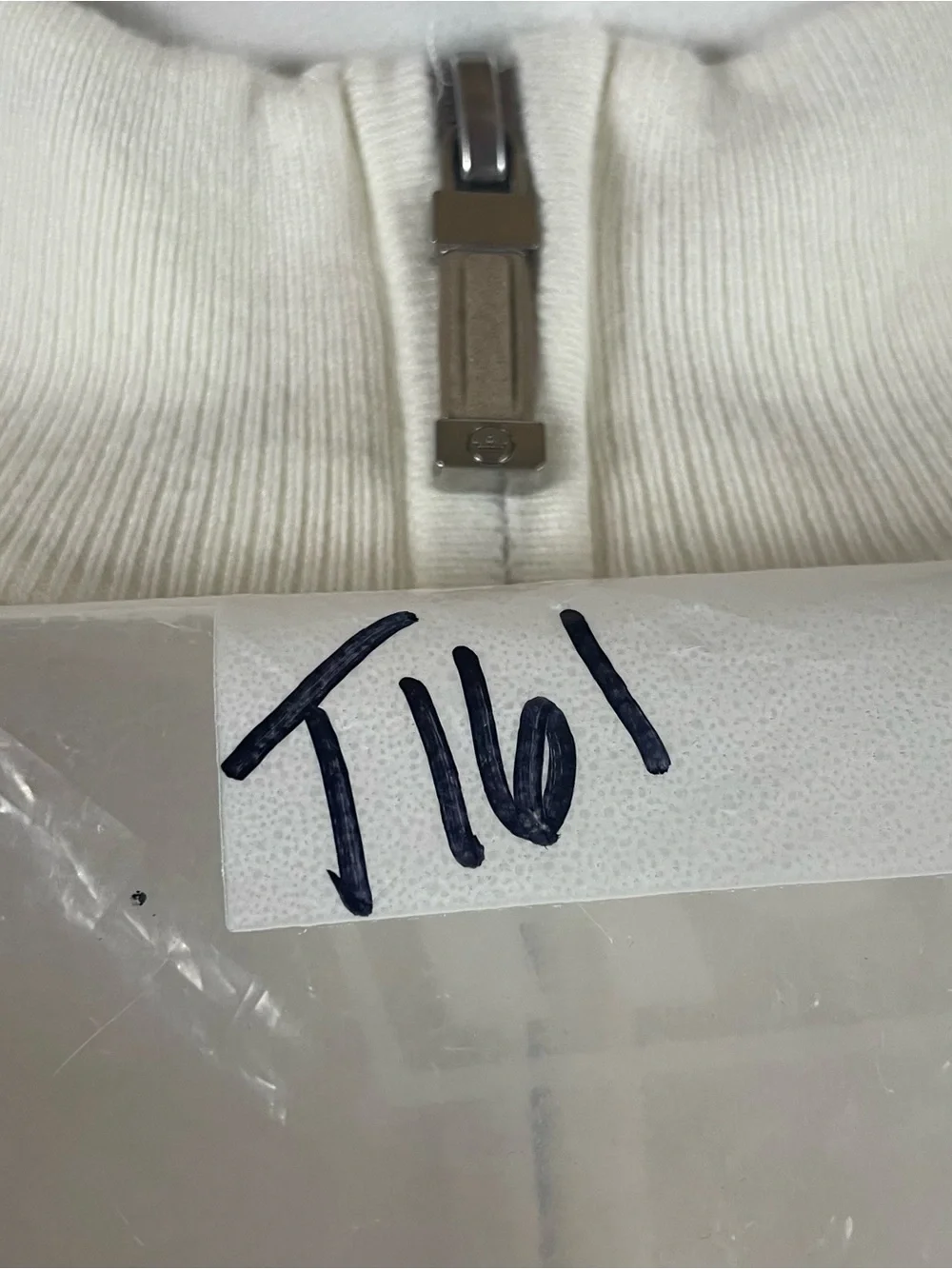 Peter Millar Pullover Sweater Men’s XL 1/4 Zip Mock Neck White Silk Blend T161